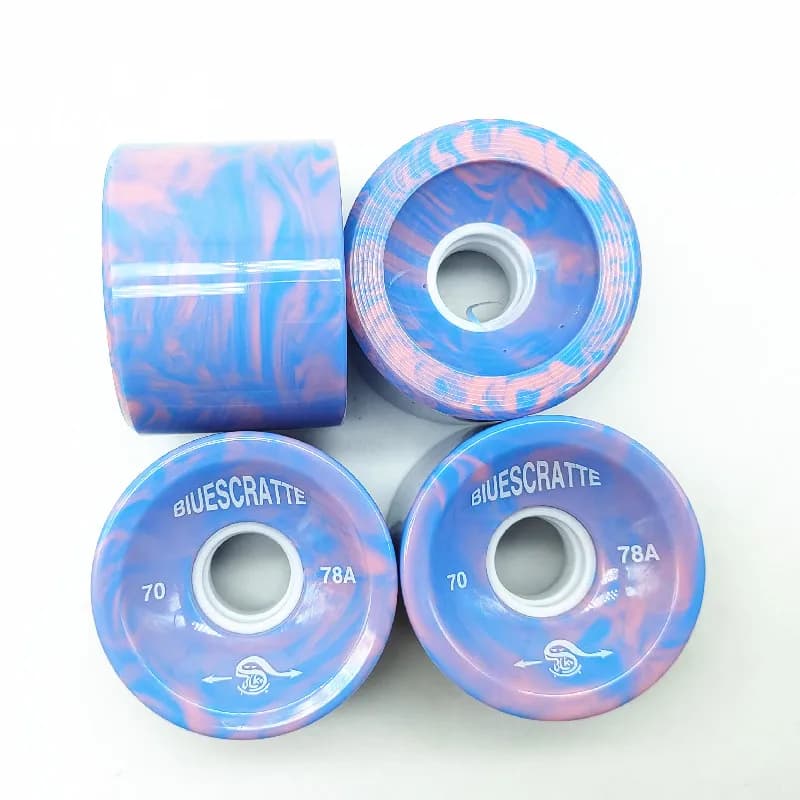 4 pièces 70mm 51mm 80 dur Longboard roue pour 70mm Skateboard pneu 80A Durable élastique PU Ruedas p