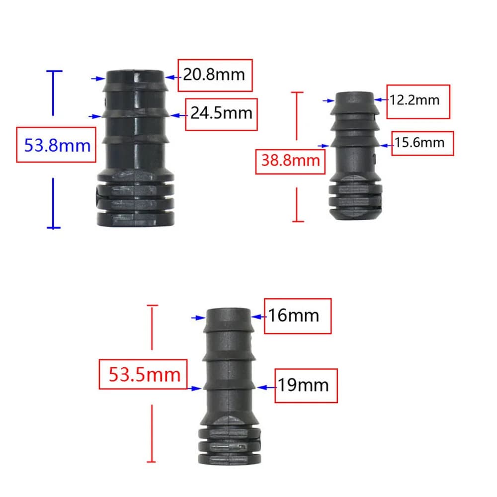 Joendoc4-Connecteur de tuyau d'irrigation goutte à goutte en PE, 16mm, 20mm, 25mm, coude en T, répar