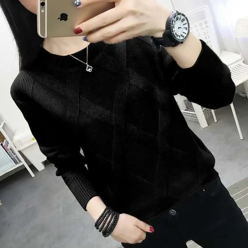 Fdfklak 2026 nouveau printemps automne Pull femmes hiver Pull ample laine fond épais chandails vêtem