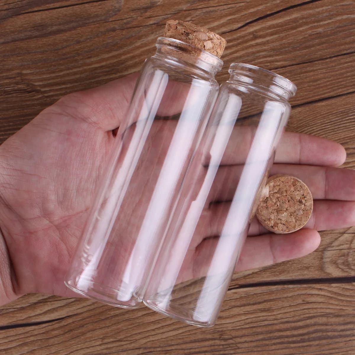 12/24 pièces 20ml 30ml 40ml 50ml 60ml 70ml 90ml 120ml 150ml bouteilles en verre avec liège épices bo