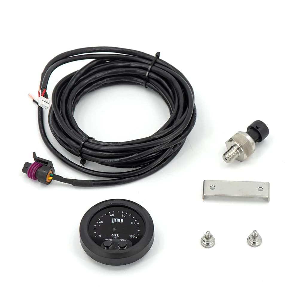 Jauge de pression d'huile électronique automatique universelle, ultra-mince, capteur 1/8 Npt, compte