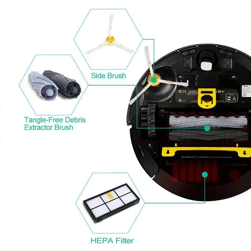 Pour iRobot Roomba 800 900 série 860 870 880 890 966 980 pièce d'aspirateur pièces de brosse à roule