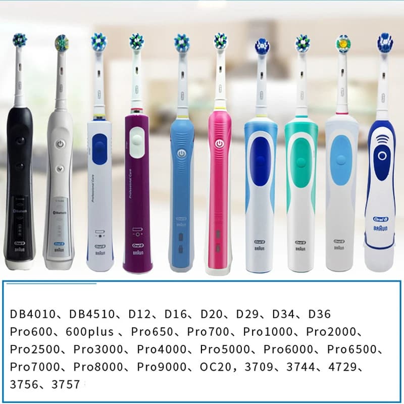 Têtes de brosse de rechange originales Oral B, pour brosse à dents électrique rotative oral-b, vérit