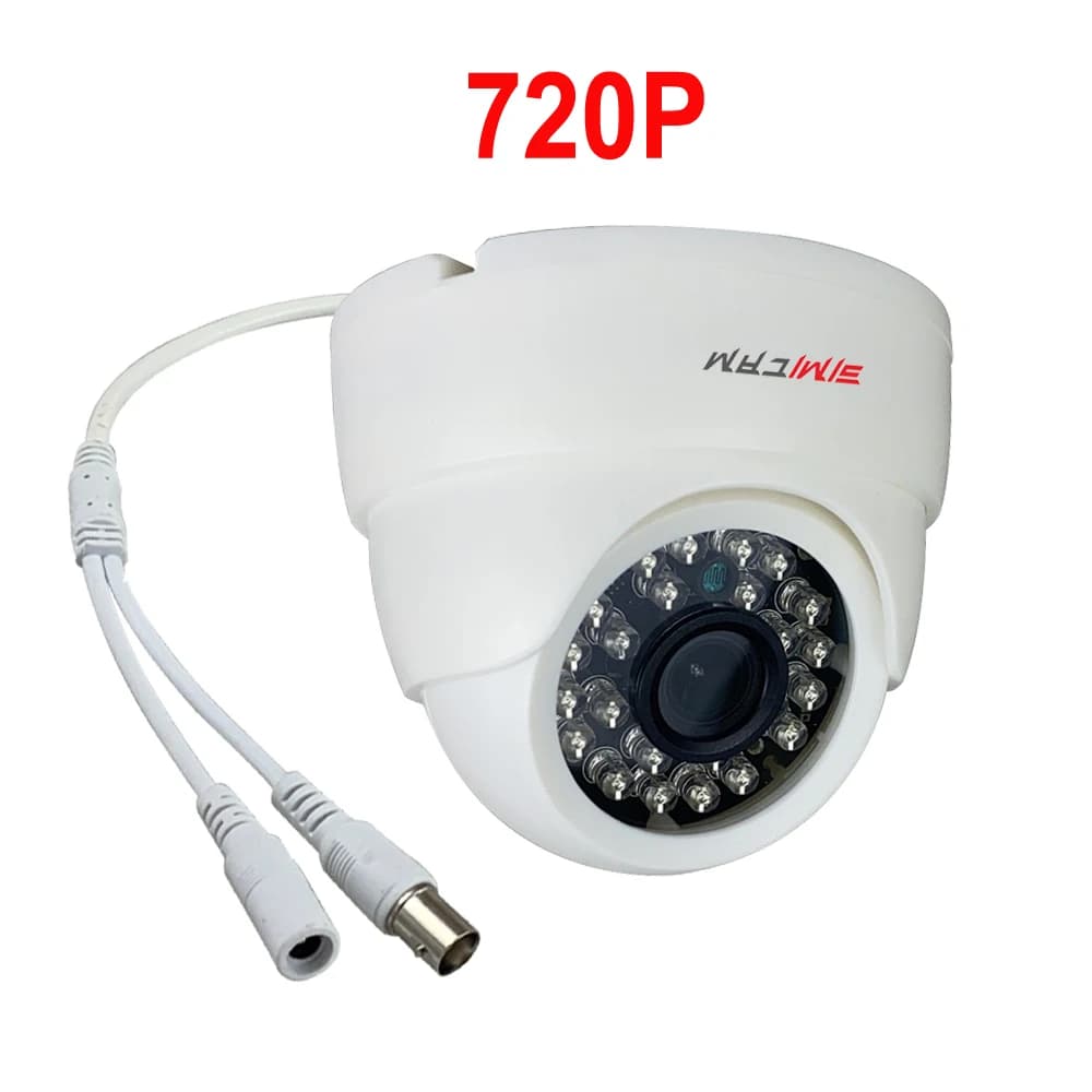 Caméra dôme de sécurité analogique HD 720P/1080P AHD, Vision nocturne DVR BNC pour facteur de bureau