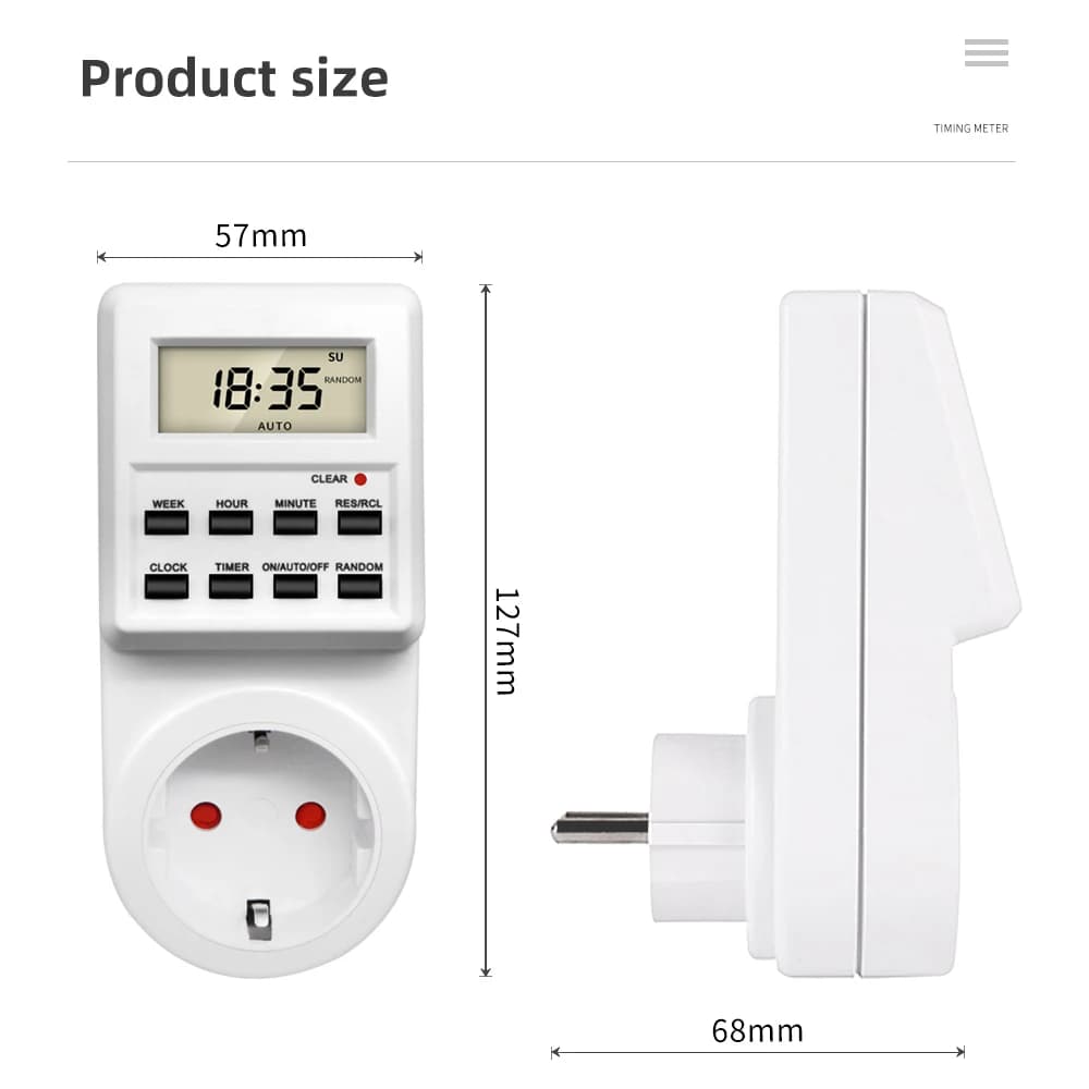 Minuterie numérique Programmable TM03, 24 h, minuterie de cuisine, prise ue UK AU US BR FR IT