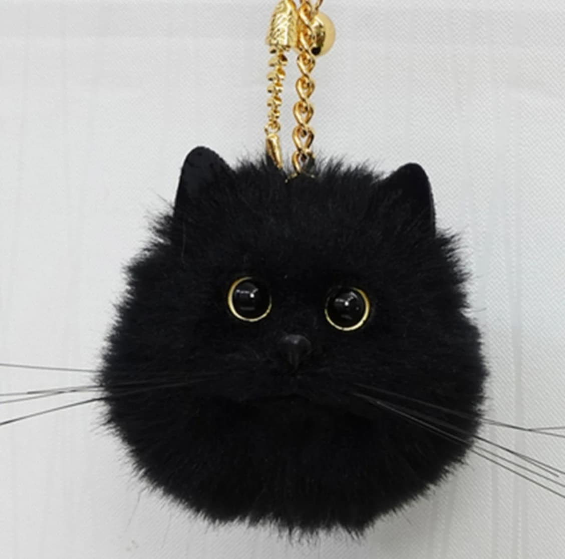 Haute qualité simulation peluche chat mignon téléphone portable boucle sac boucle voiture porte-clés