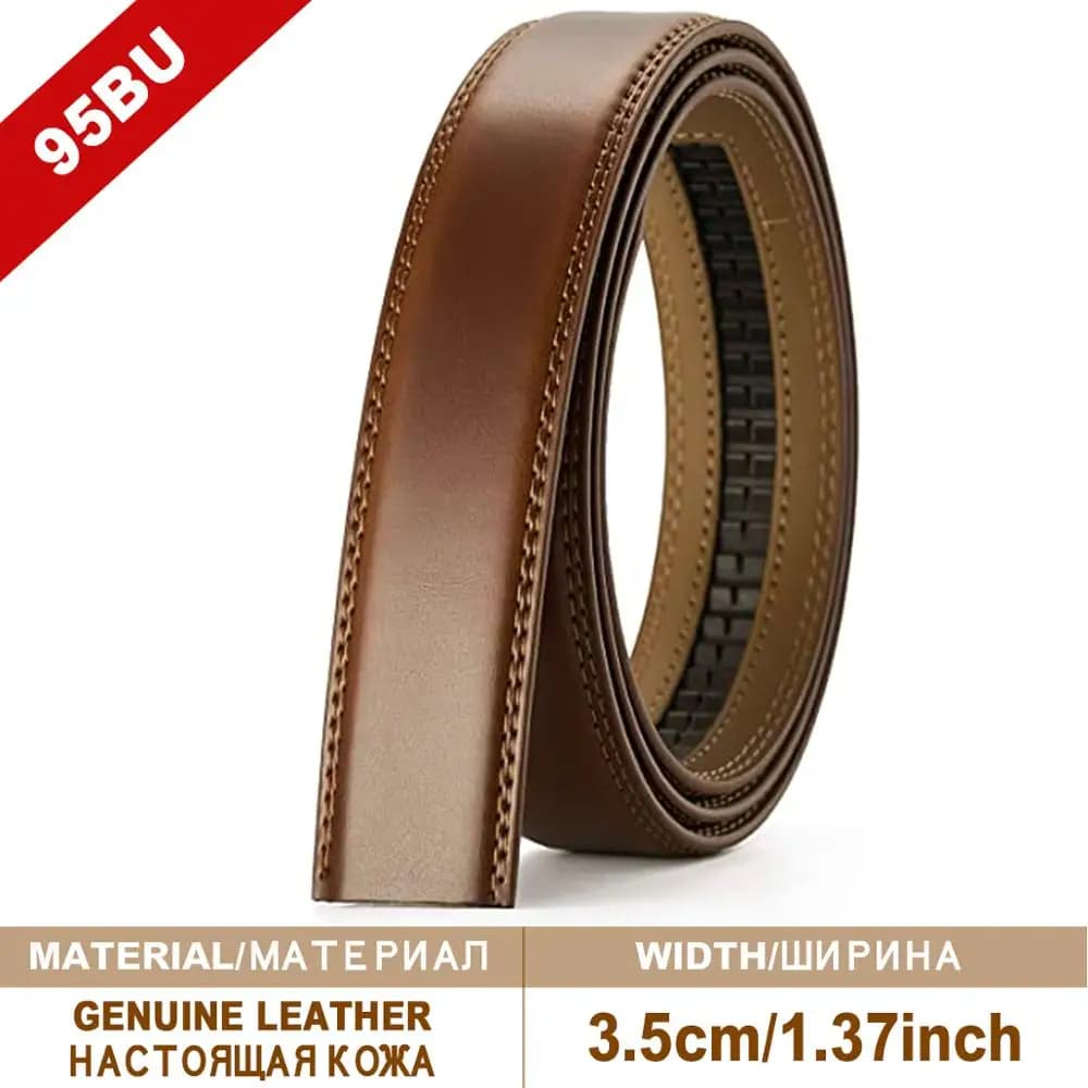 JACNAIP ceinture homme cuir sans tête boucle automatique ceinture peau de vache jeunesse ceinture sa