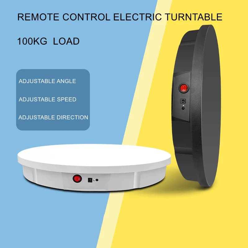 Plateau tournant avec télécommande, 42/52/60CM, 100KG de charge, 360 °, muet, exposition, présentoir