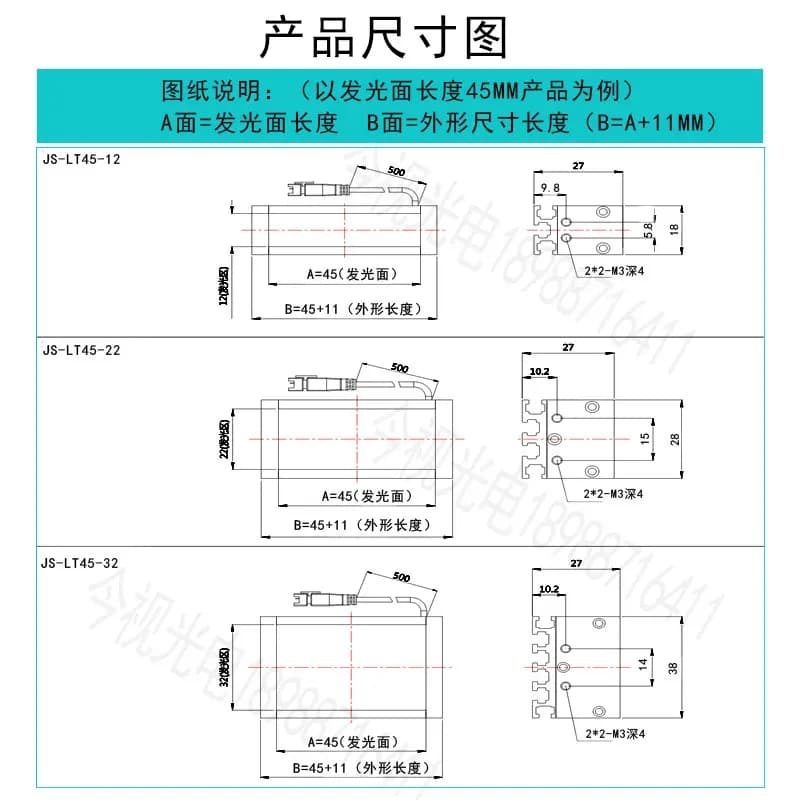 Barre de lumière industrielle à LED, haute luminosité et haute uniformité, source de lumière de visi