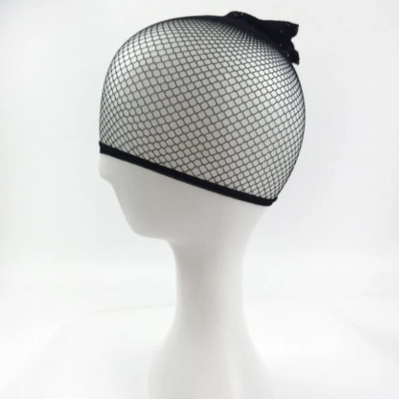 Filet à cheveux en Nylon noir pour femmes, matériaux pour la fabrication de perruques, élastiques ex