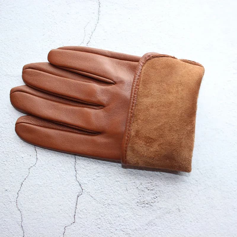 Nouveaux gants en peau de mouton en cuir pour hommes sans doublure mince été peut toucher l'écran sp