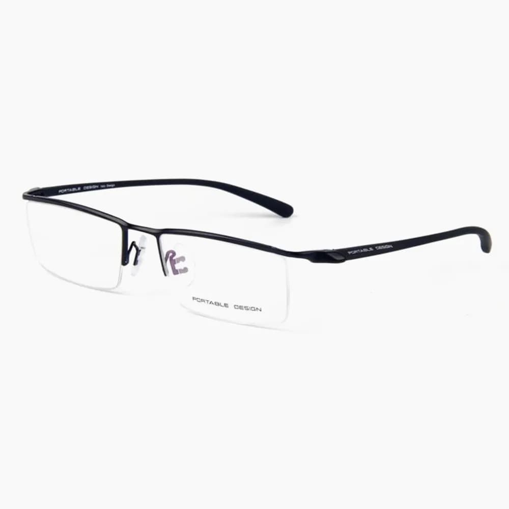 BETSION – lunettes en alliage de titane pour hommes et femmes, monture demi-bord, verres de Prescrip