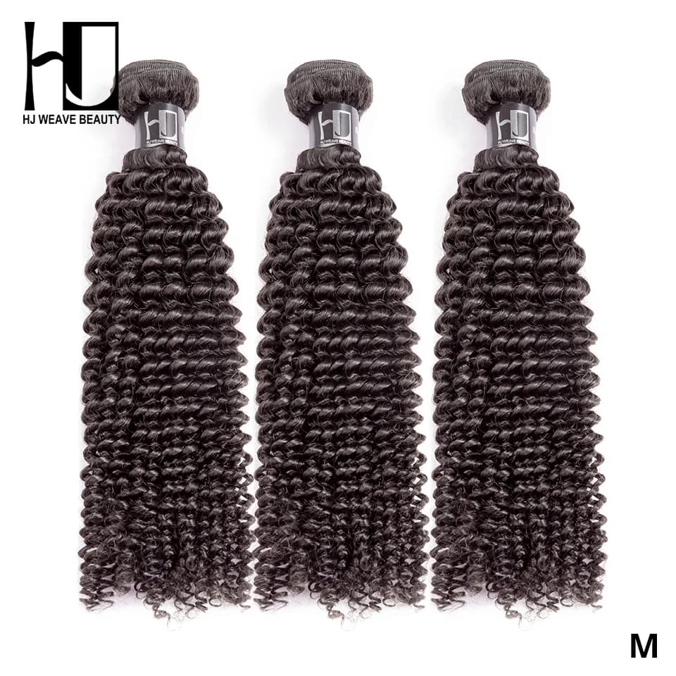 Vingin-Tissage de cheveux brésiliens bouclés afro crépus, vague d'eau, faisceaux de cheveux humains,