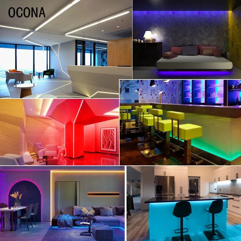 Bande lumineuse LED COB Flexible, 4mm/5mm, pour bricolage, décoration d'intérieur, 400LED/m, 9 coule