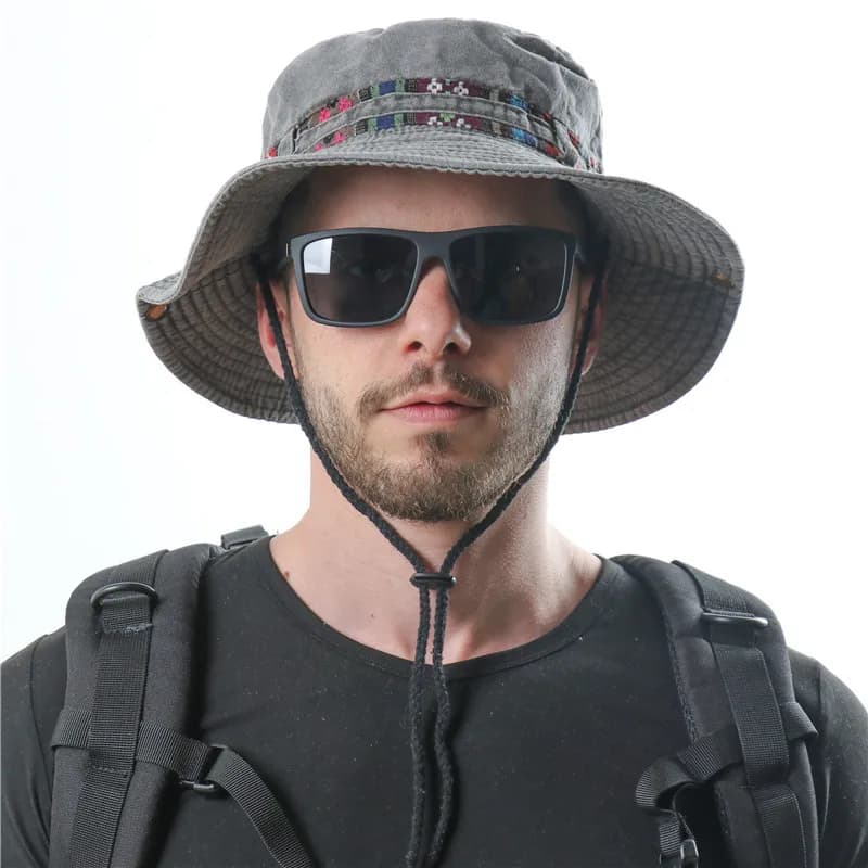 Chapeau d'été en coton pour hommes, protection UV, casquettes de soleil polyvalentes, plein air, esc