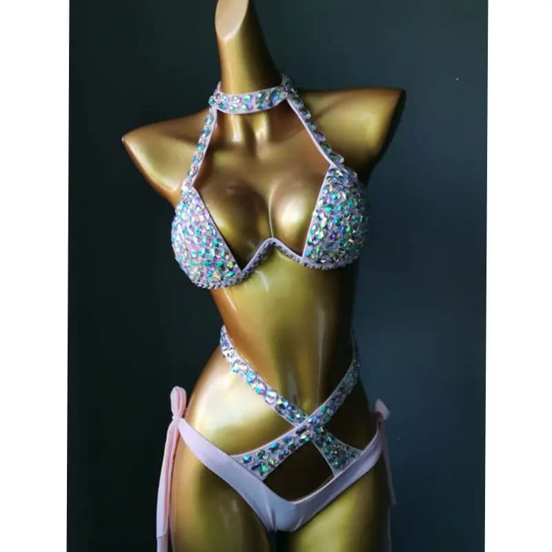 Ensemble de bikini en cristal de diamant pour femmes, costume de vacances Vénus, maillot de bain Bli