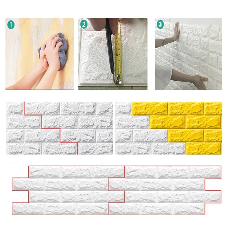 Autocollants muraux 3D auto-adhésifs, 25 pièces, panneau de papier peint, décoration de maison, salo