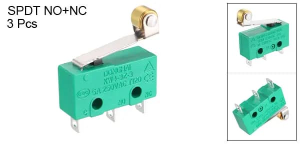 3Pcs KW4-3Z-3 Micro Fin de Course SPDT NO NC 3 politiquement als Momentané Charnière Rouleau Levier 