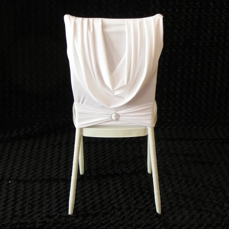 Chiavari-Juste de dossier de chaise avec cantonnière et bande de diamants, décoration de mariage, dr