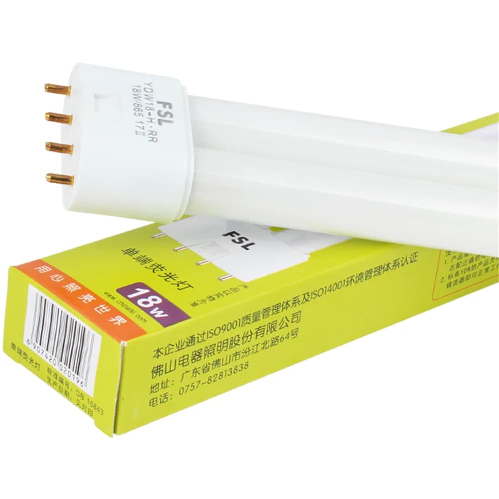ZHMZH 18W 24W 36W 40W 55W lampe fluorescente 4 broches double Tube Base de lumière à économie d'éner