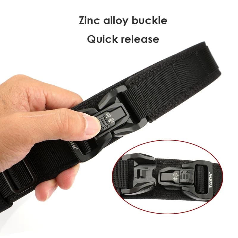 VATLTY Nouveau Ceinture de pantalon rigide pour hommes Boucle en métal Ceinture tactique militaire à