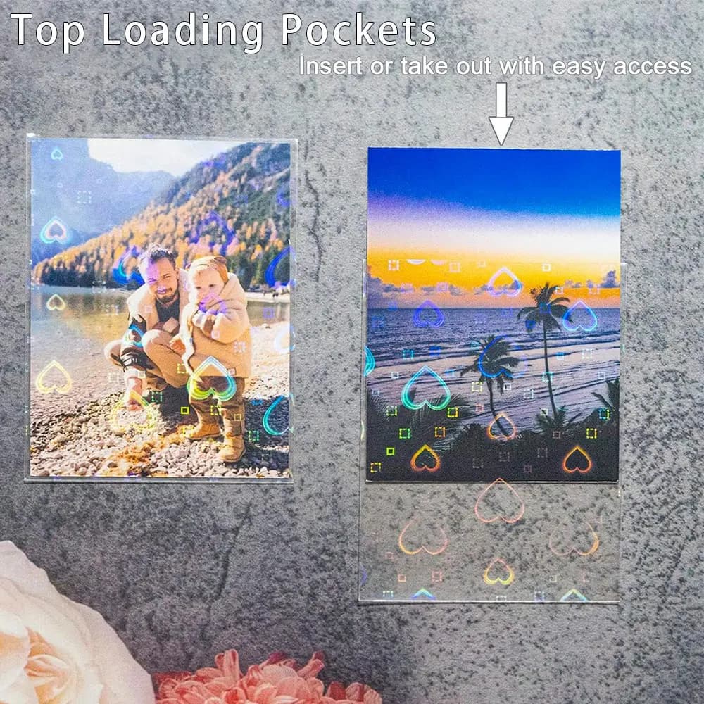 50 Protège-cartes laser coréens 61x88mm pour photocartes, Kpop, jeux de société, cartes de tarot – F
