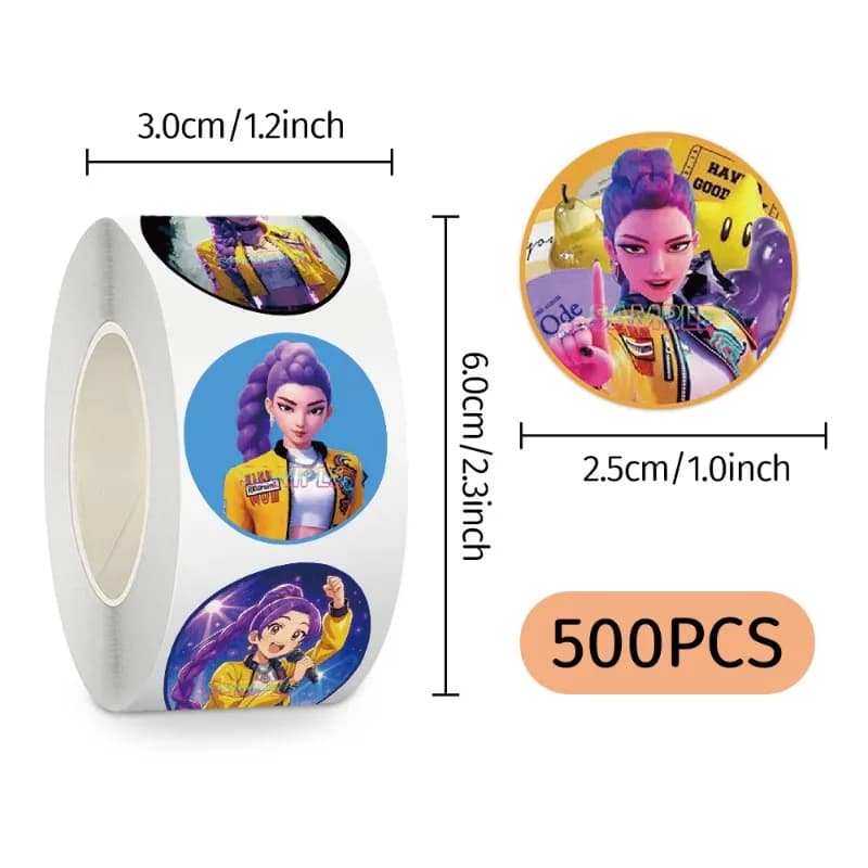 500 autocollants populaires sur le thème du tigre, anime et K-Pop, imperméables, pour scrapbooking, 