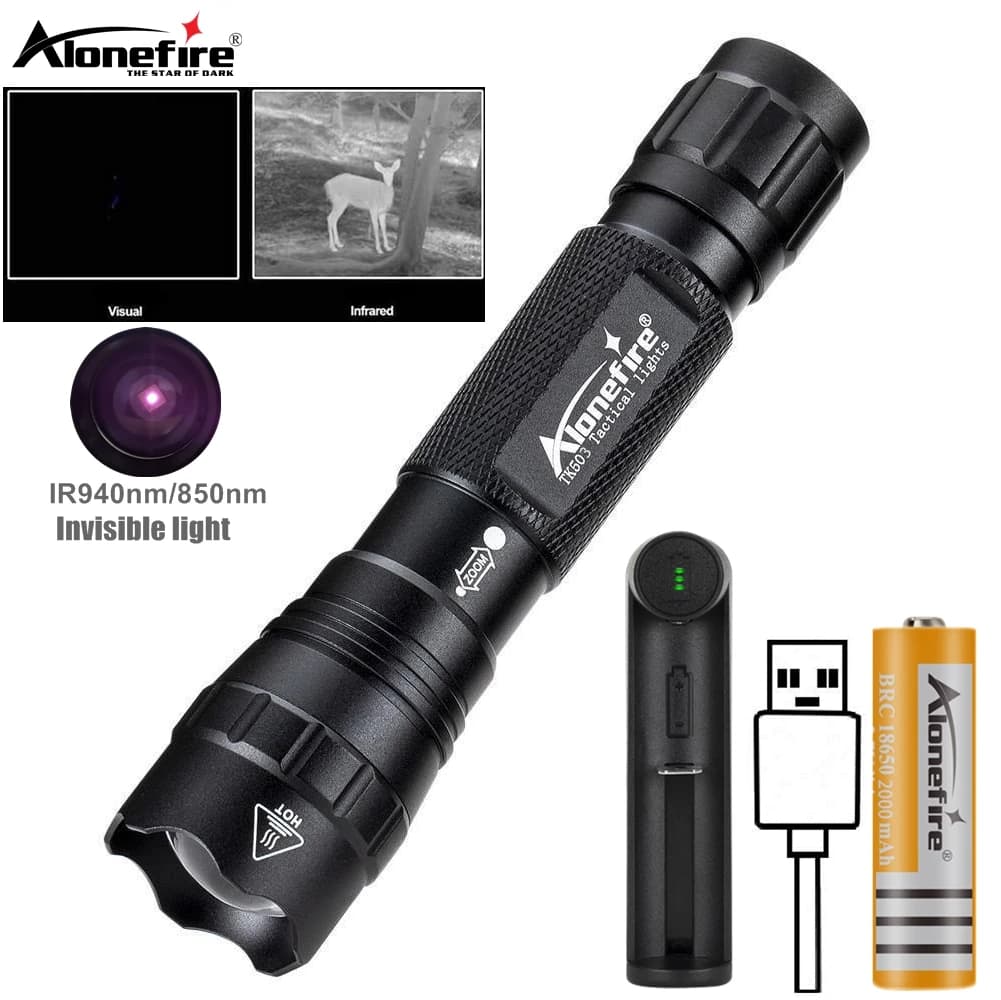Lumière de remplissage infrarouge à haute luminosité, n'aime LED, vision nocturne, lampe de poche Du