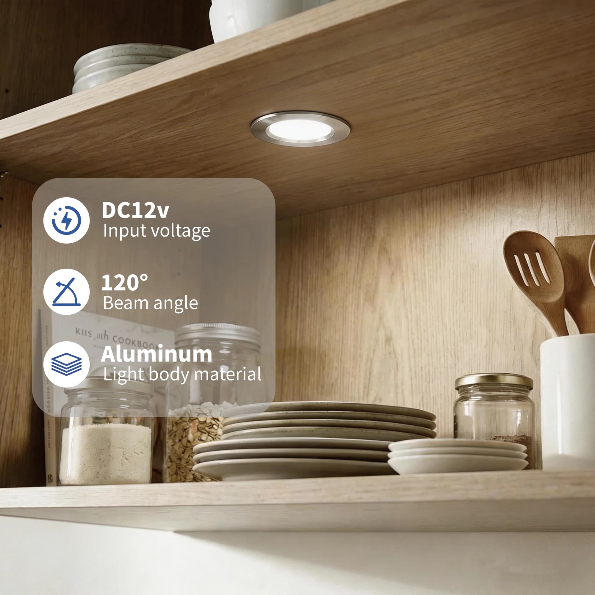 Mini Downlight LED Ultra-mince 3W intégré petit projecteur plafond DC12V cuisine salle de bains miro
