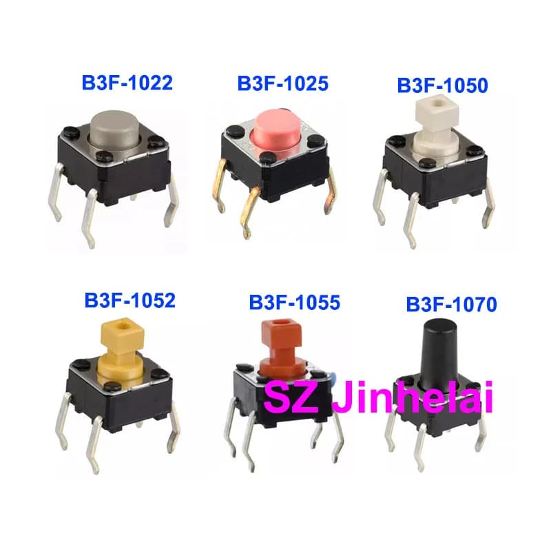 100 pièces de commutateurs tactiles Omron authentiques et originaux B3F-1022 B3F-1025 B3F-1050 B3F-1