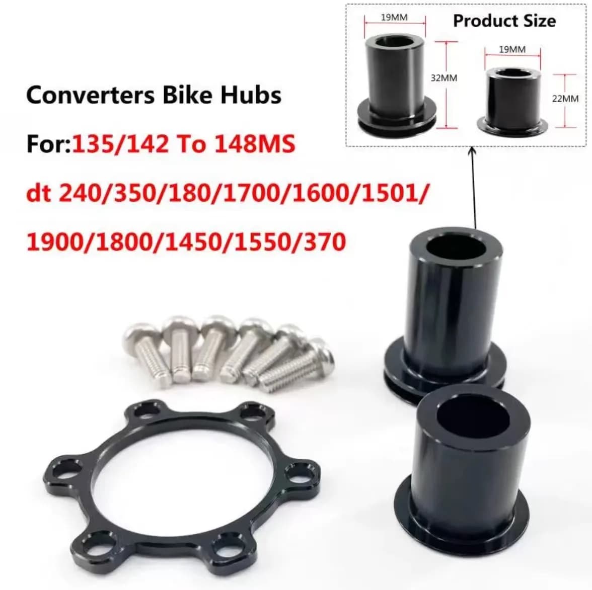Kit de conversion d'adaptateur de moyeu pour DT SWISS, 350, 370, 180, 240, 1900, 1501, 1700, 12mm x 