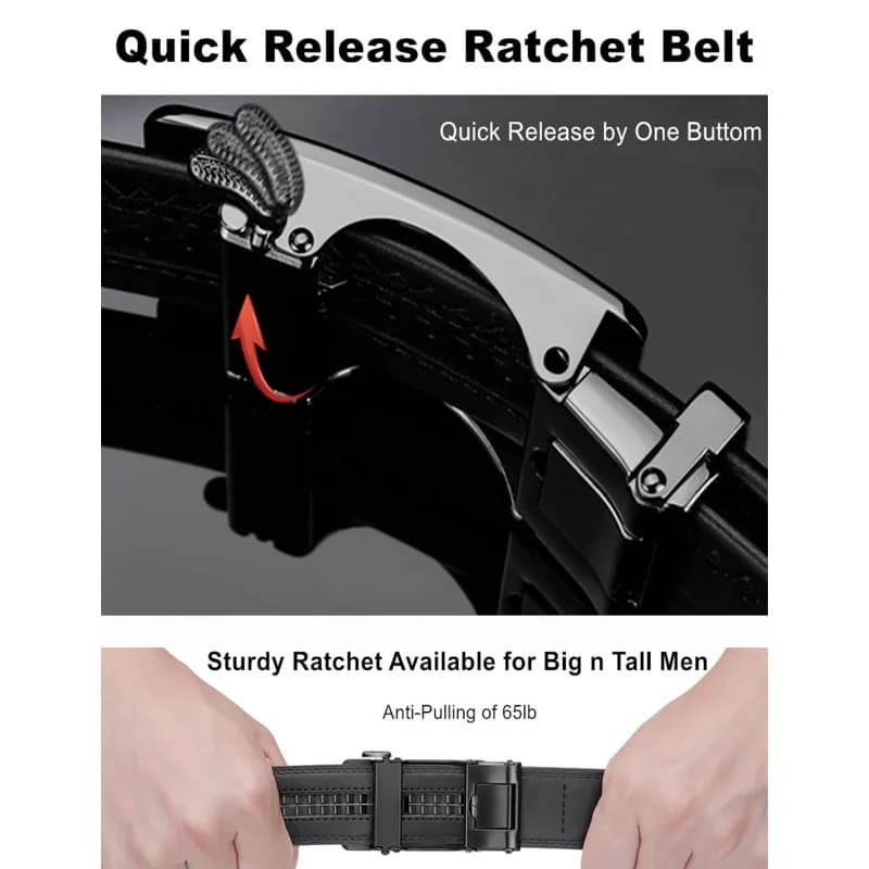 Ceinture décontractée en cuir véritable de haute qualité pour hommes, ceintures à boucle automatique