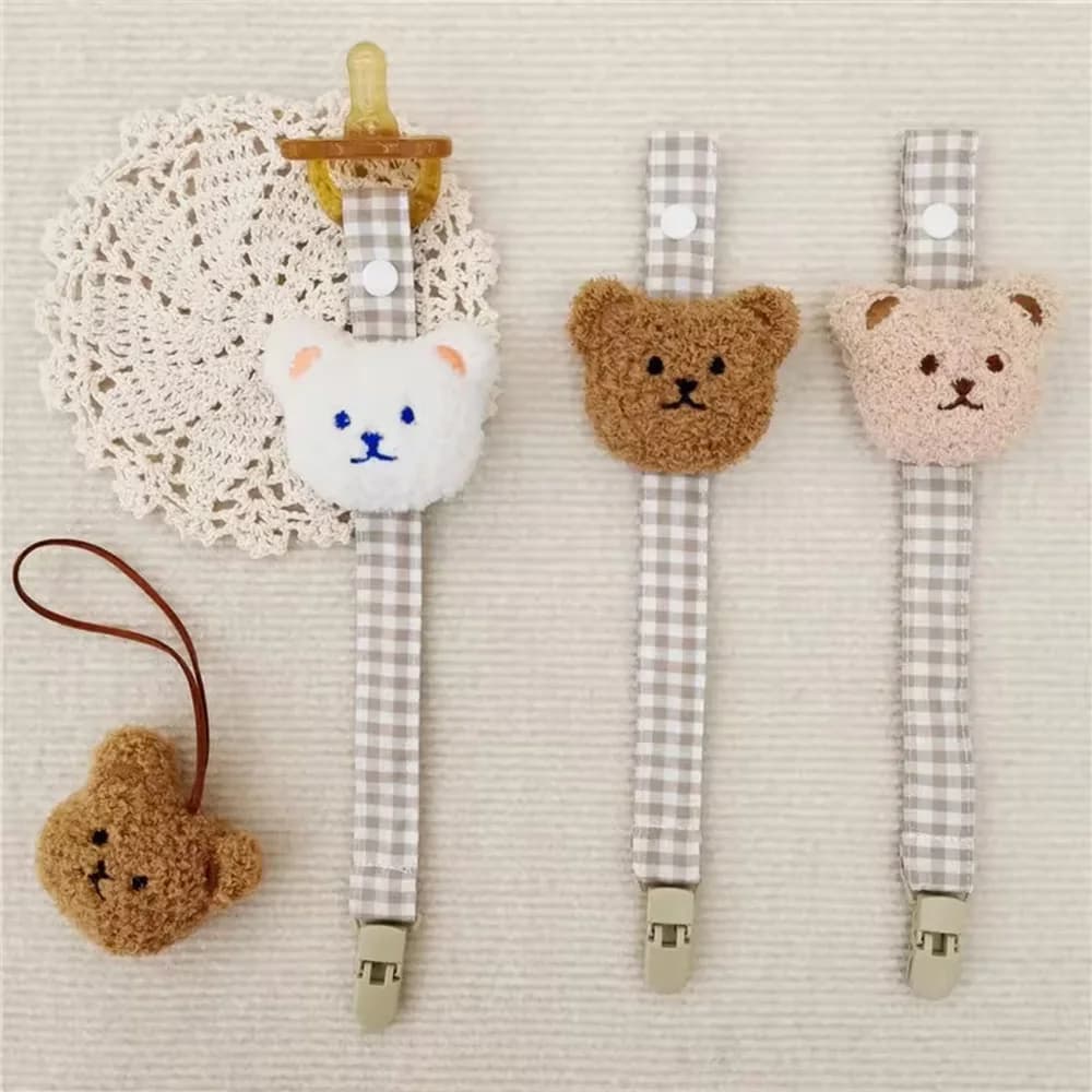 1 pièces mignon ours bébé attache-sucette chaîne porte-factice sucette Clips sangle porte-mamelon in