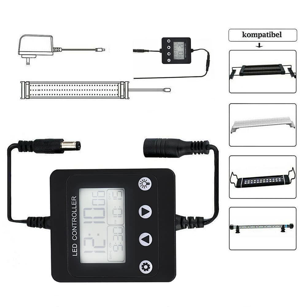 Système de gradation d'aquarium, minuterie de lumière LED pour Aquarium, contrôleur de variateur, ac