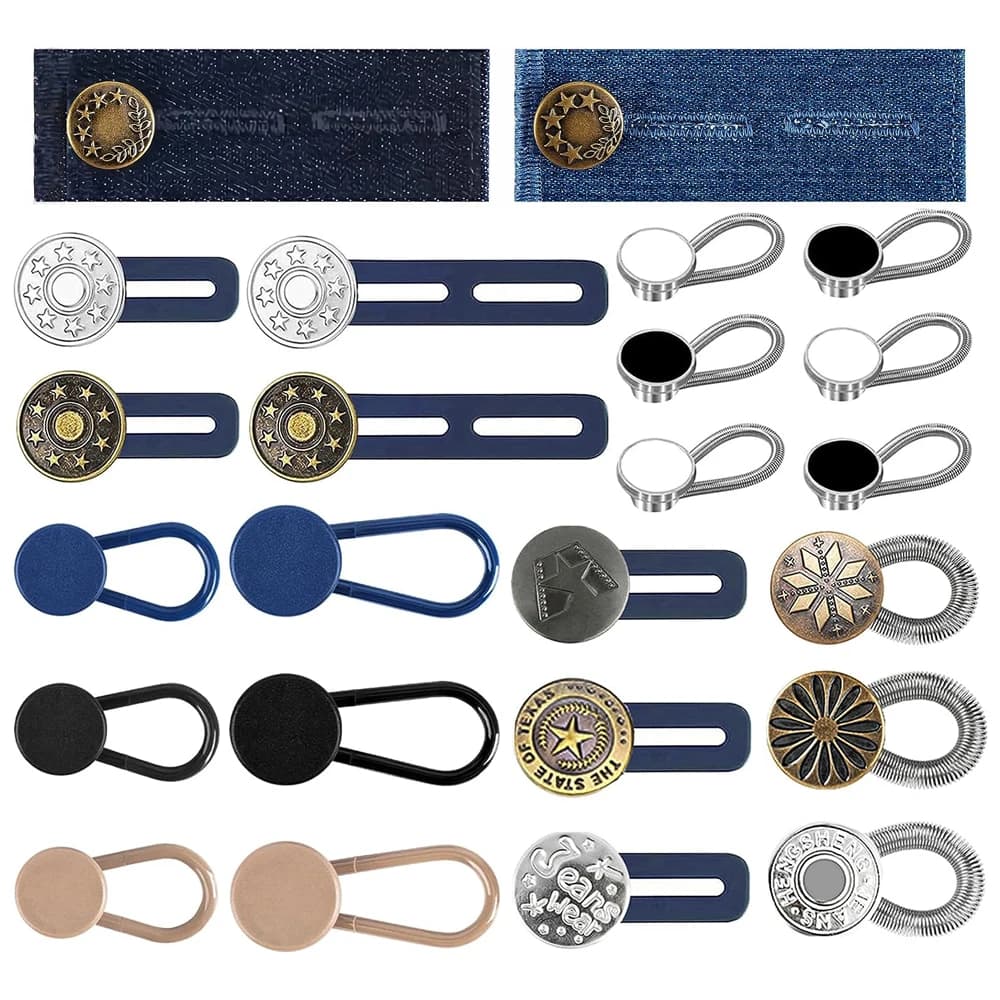 Extension de boutons de pantalon, extensions de col de chemise, extension de taille en jean, bouton 