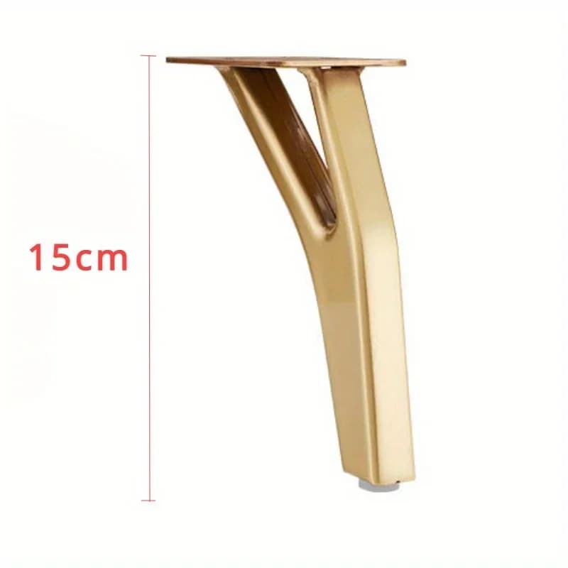 4 pièces 15 cm pieds de meubles en métal en forme de Y pieds de remplacement modernes pieds de canap