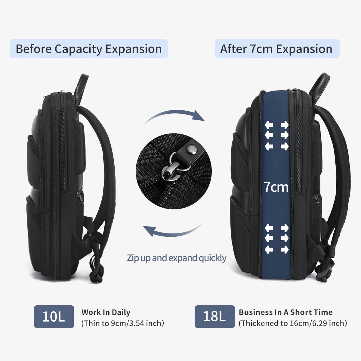 Tigernu sac à dos hommes voyage sac à dos mince sac à dos mâle sac à dos pour ordinateur portable sa