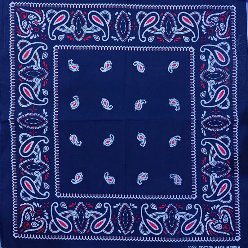 Écharpe carrée en coton cajou pour femme, bandana, bande de sauna, style japonais, cachemire hip hop