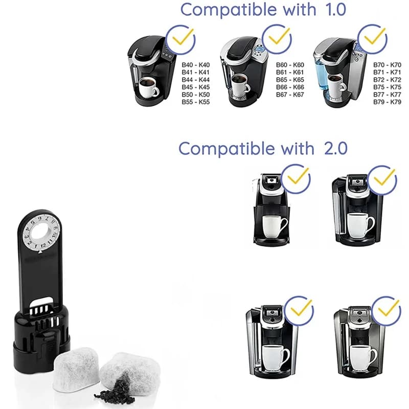 Kit d'accessoires pour filtre à eau pour machine à expresso Breville, livre de charbon de bois, comp