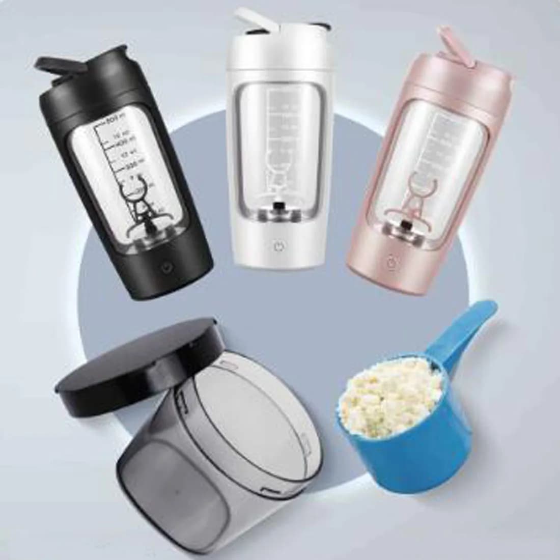 Bouteille de secoueur de protéines électrique Portable 1200mAh, tasse de mélangeur Rechargeable, tas