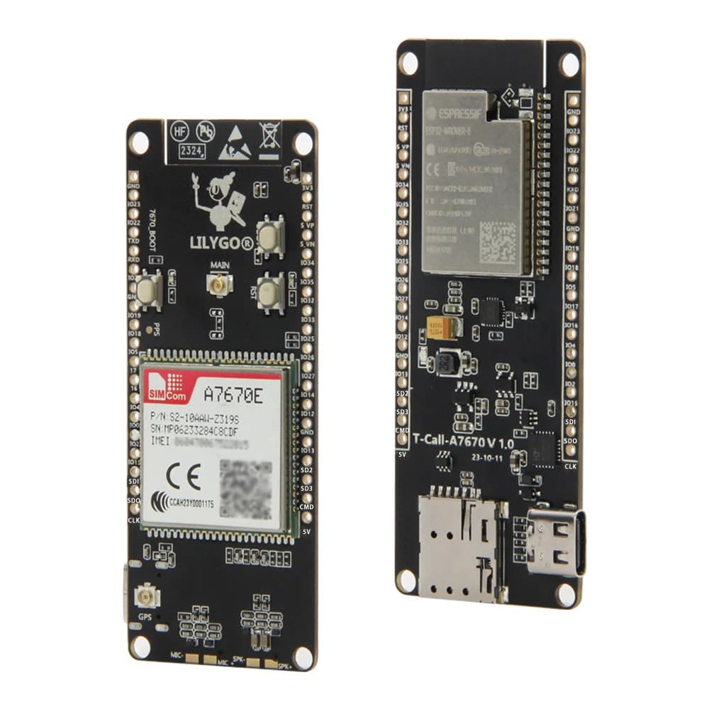LILYGO® T-Call A7670 4G 2G ESP32 Carte de développement A7670E persévérance 101Réseau cellulaire ESP