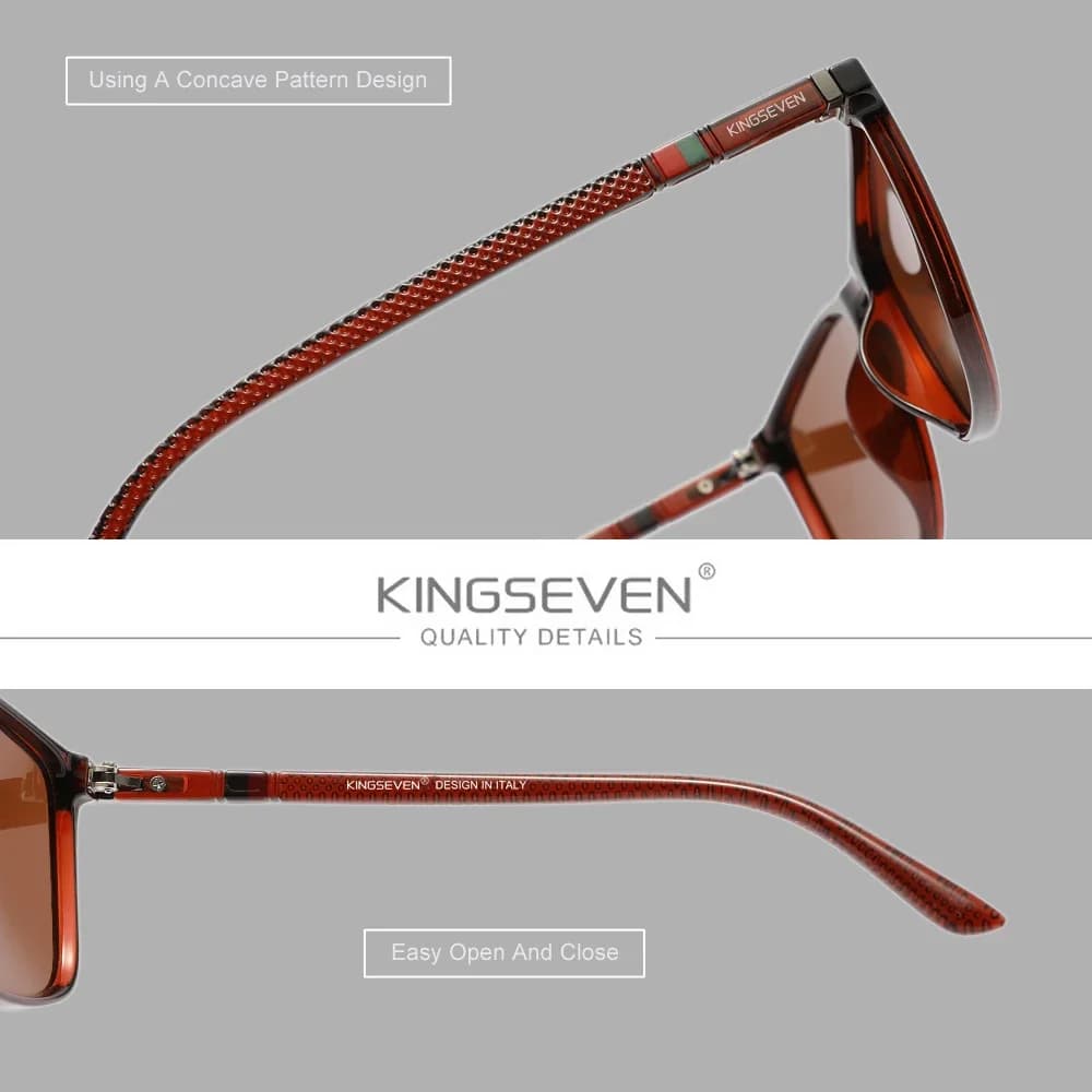 KINGSEVEN mode polarisé hommes femmes lunettes de soleil UV400 protéger Casaul Rectangle lunettes de