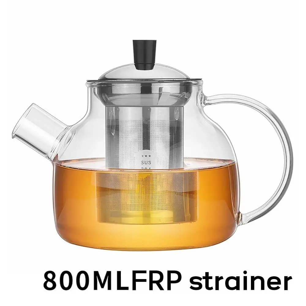 Théière en verre grande capacité 800/1500 ml avec infuseur, compatible avec les plaques de cuisson, 
