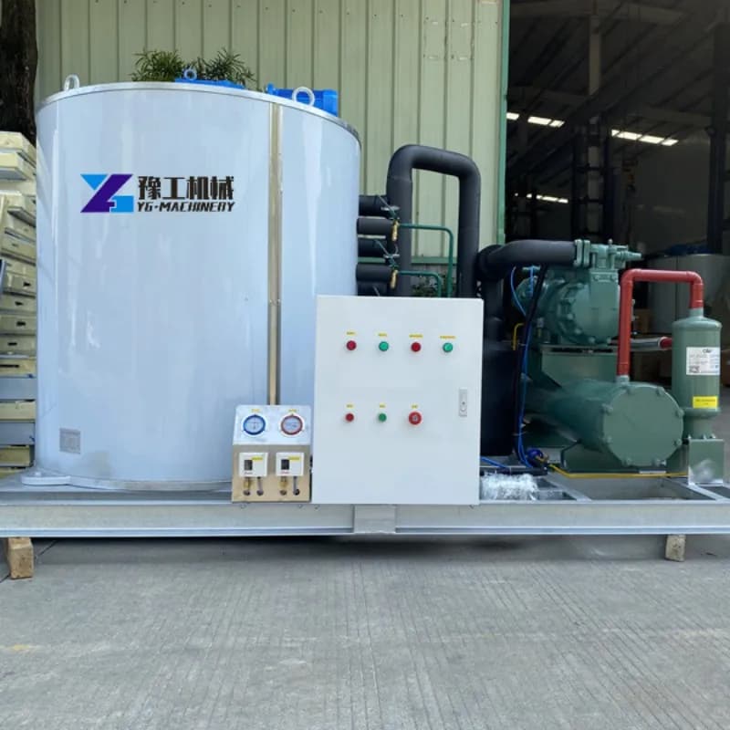 Machine à glace en flocons commerciale personnalisée de grande capacité pour la conservation du pois