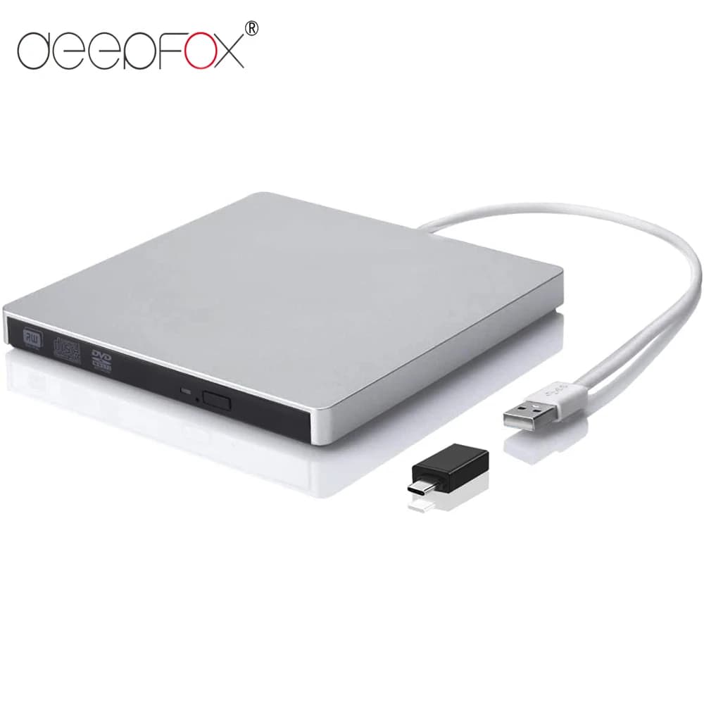 Lecteur externe DVD RW CD AMPA ER mince, graveur USB/type-c 3.0, lecteur optique pour ordinateur por