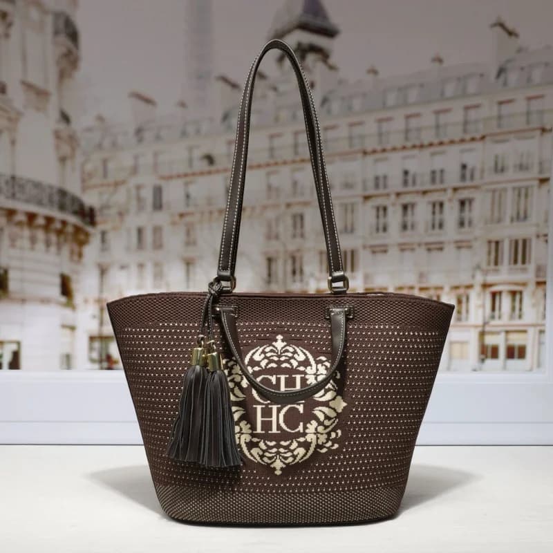 CHCH nouveau sac fourre-tout en tricot pour femmes grand sac de plage bandoulière Shopper avec lettr