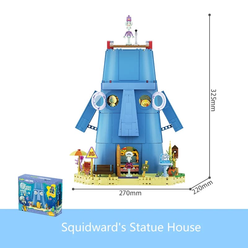 Blocs de construction créatifs du restaurant Krusty Krab de Bob l'éponge, modèle de scènes de cantin