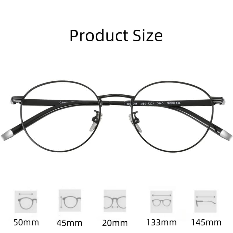FIRADA mode lunettes Vintage luxe pur titane lunettes rondes optique lunettes de Prescription lunett