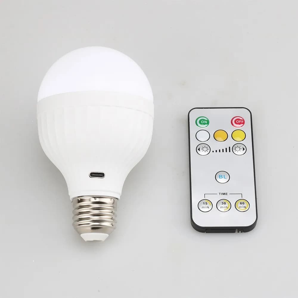 E27 télécommande dimmable portable lumière de secours famille camping en plein air panne de courant 