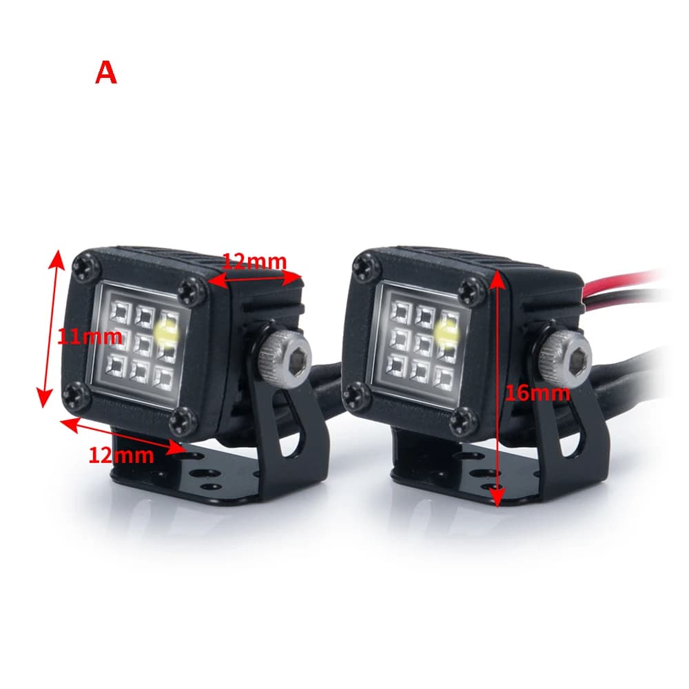 AXSPEED – support de bagages avec feux latéraux LED pour TRX4 TRX6 Axial SCX10 Wraith Axial SCX24 1/